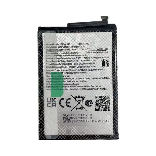 适用于诺基亚HMD HBA5020AB手机电池