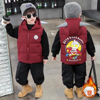 奥特曼免洗马甲羽绒棉休闲春秋冬