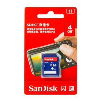 闪迪sd卡4gclass4相机存储卡