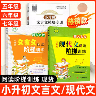 小升初现代文阅读阶梯训练文言文语文小升初文言文模块专训跨入名校五升六衔接学习五年级六年级小升初冲刺名校走进名校