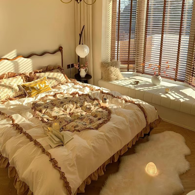 法式庄园~被套四件套纯棉全棉2024新款床单1米5床1.8四季通用床品