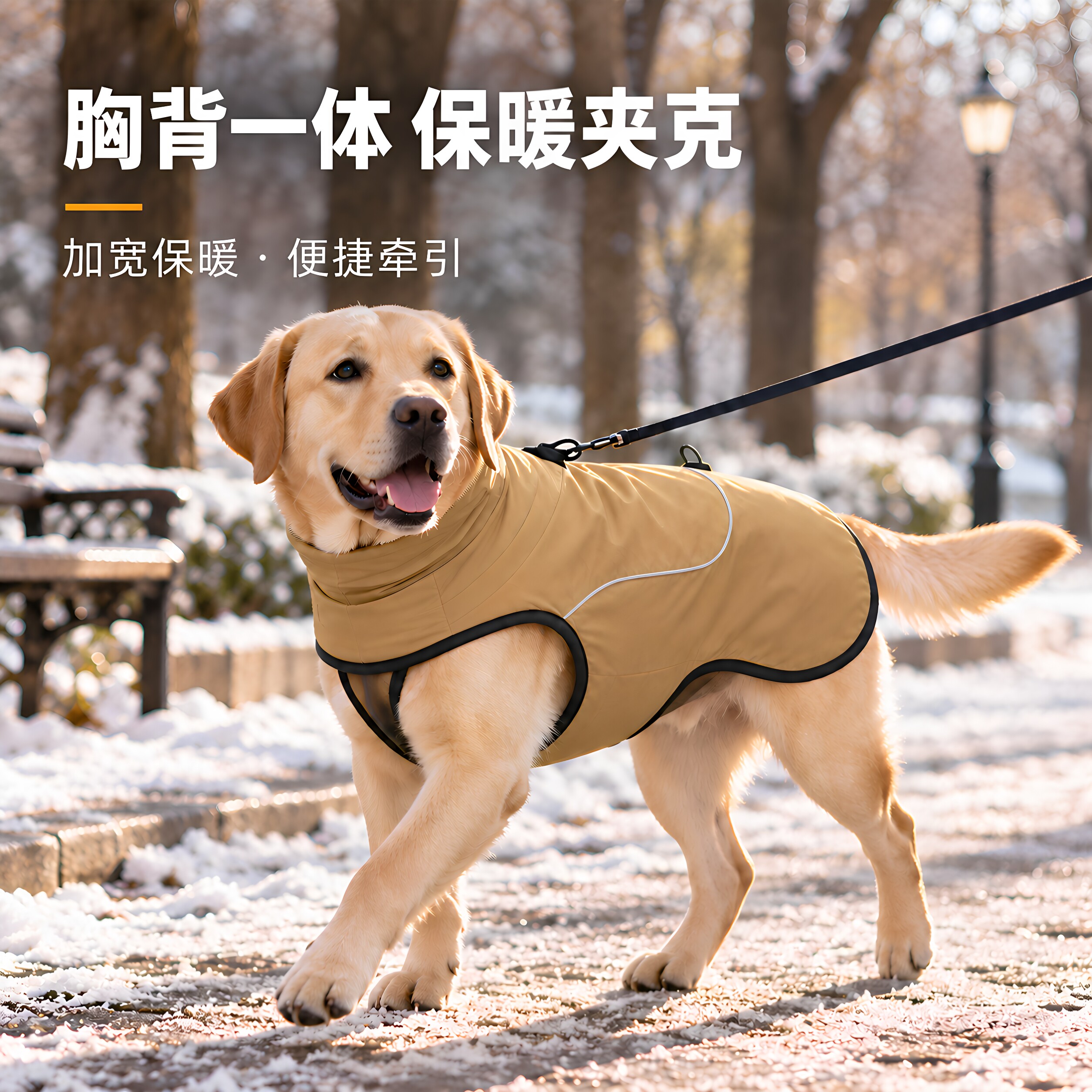 冬季大狗户外披风棉服防泼水夹克金毛边牧拉布拉多哈士奇德牧秋田