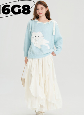 N6G8甜美可爱软糯小猫毛衣