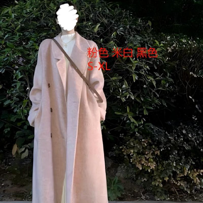 时尚温柔风双面羊绒大衣女长款毛呢外套  20251121707