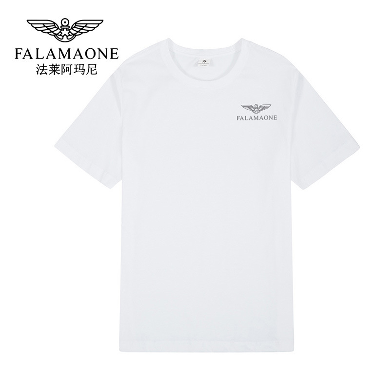 法莱阿玛尼2025新款短袖t恤男士夏季简约半袖打底衫男装T上衣体恤