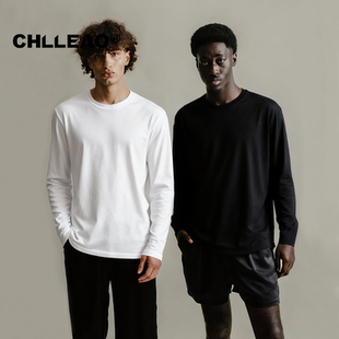 重磅上衣 T恤圆领打底衫 CHLLEAO轻奢液氨50支新疆长绒棉男女款 长袖