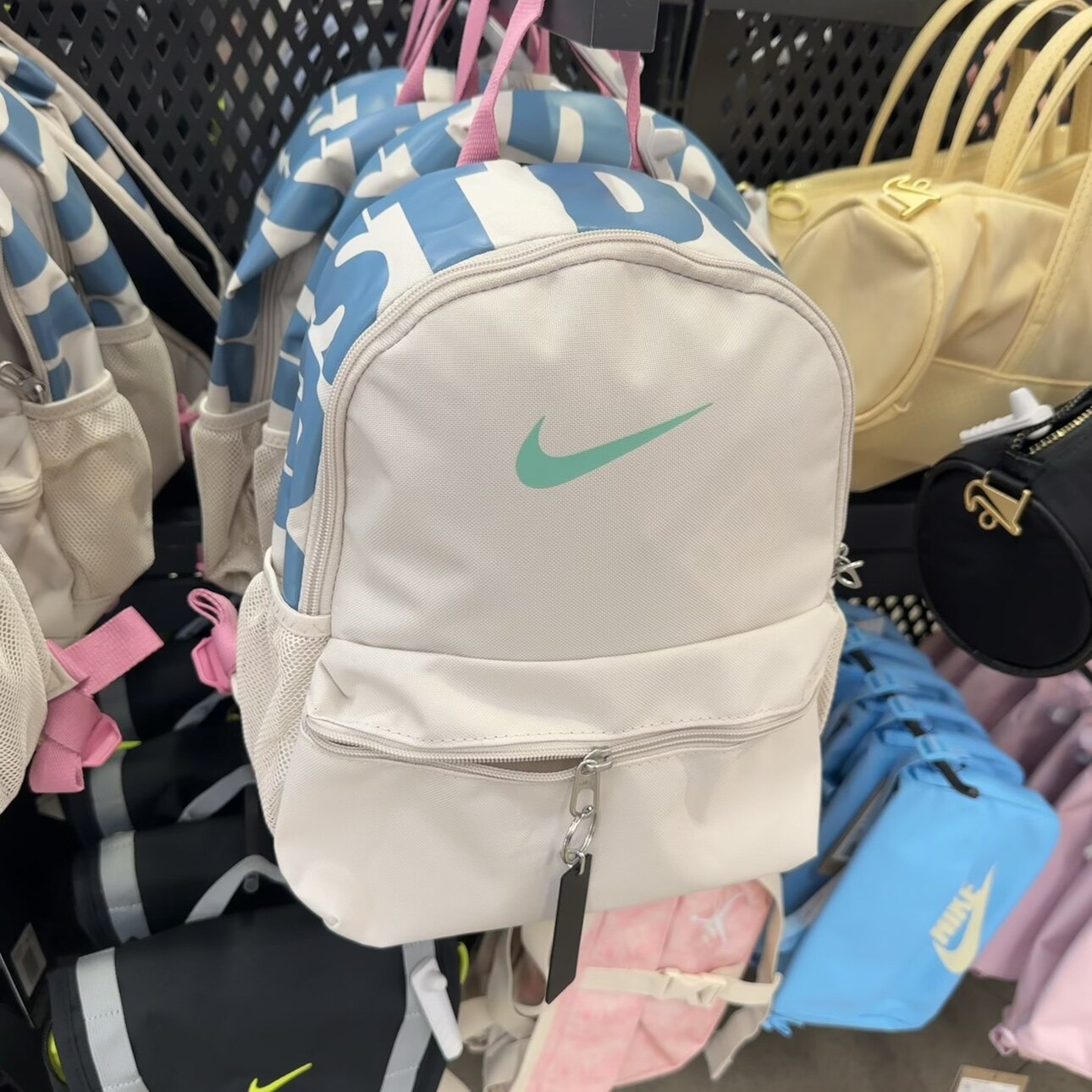 Nike耐克迷你双肩包女小型时尚大学生书包小奶包潮背包DR6091-104