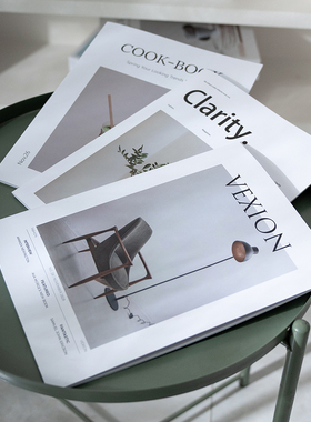 ins风英文杂志拍摄道具摆件