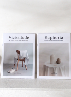 ins风英文装饰杂志摆件道具