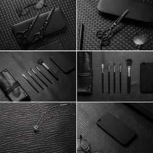 黑色格子拍照背景布 手表珠宝首饰美妆商业摄影背景道具 拍摄道具