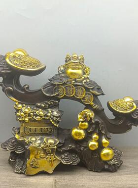 仿古铜摆件古玩铜器吉祥如意造型雅致古色古香 中式客厅玄关摆件