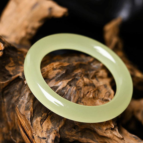 碳酸盐质玉青白玉色玉手镯玉石手镯女手镯礼品玉器工艺品供货