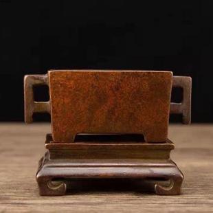 仿古铜器马槽炉带底座香炉摆件家居装饰书房客厅线香炉檀香炉摆件