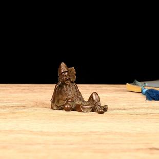 黄铜铸造济公摆件迷你小摆件