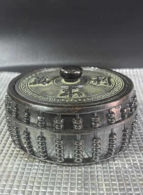 古玩铜器收藏:一本万利茶叶罐,打磨细腻 器型厚重 包浆老道