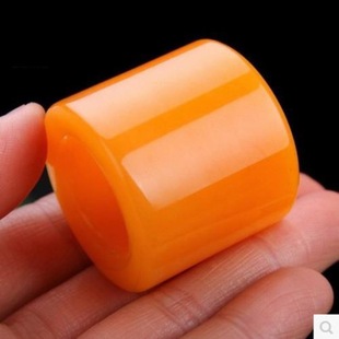 云南A级黄玉扳指  黄玉戒指 霸气男款黄玉指环扳指