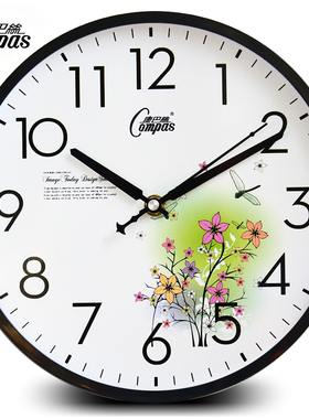 康巴丝挂钟创意客厅壁钟石英钟个性静音卧室钟表卡通时钟大号挂表