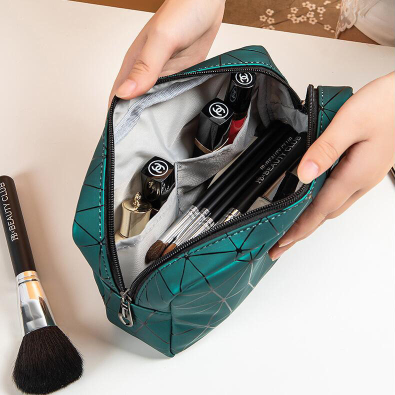 防水化妆包网红补妆袋唇彩口红包眉笔收纳包手拿整理袋多分格网红,收纳整理,化妆包,淘宝优惠券,粉丝福利购,淘宝优惠卷