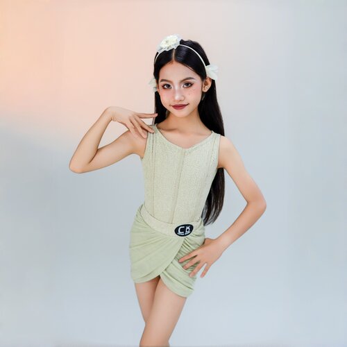 CD卡门夏玛雅女神蕾丝锦纶拉丁舞分体百搭长腿练习专业练功服透气