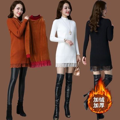 修身型其他加绒加厚秋冬毛衣女