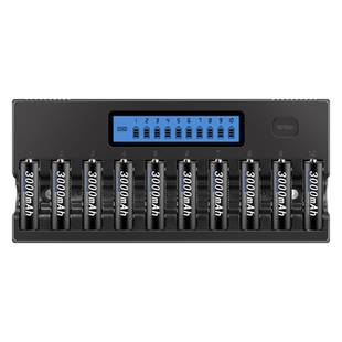 5号充电电池充电器通用KTV话筒麦克风胸麦专用10槽充电器套装玩具遥控器大容量可充电AA替1.5v五七号