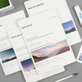 创意潮流唯美简约小清新办公学生横线笔记本文具记事本日记本子B5 英语车线本软面抄 初品 自由如风