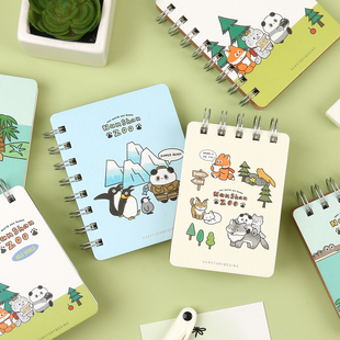 初品官方/南山动物园 侧翻上翻线圈本 创意迷你可爱卡通唯美高颜值办公口袋本学生文具笔记本记事本子A7