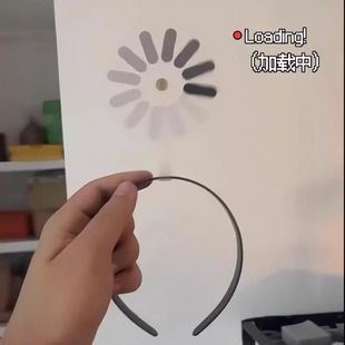 大脑加载中可旋转发箍可爱搞怪宕机头箍女高颅顶头饰整蛊趣味发夹