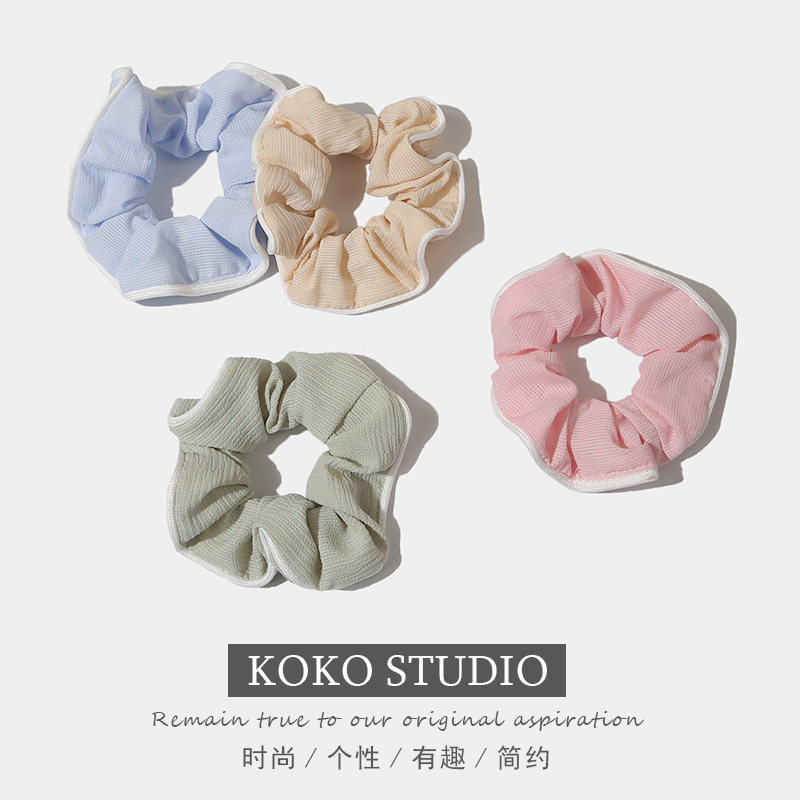 温柔浅色系大肠发圈简约猪大肠圈肥肠头绳发绳皮筋少女扎头发饰品