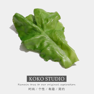 创意仿真搞怪青菜叶发夹生菜发卡搞笑碎发刘海侧边夹子发饰女头饰