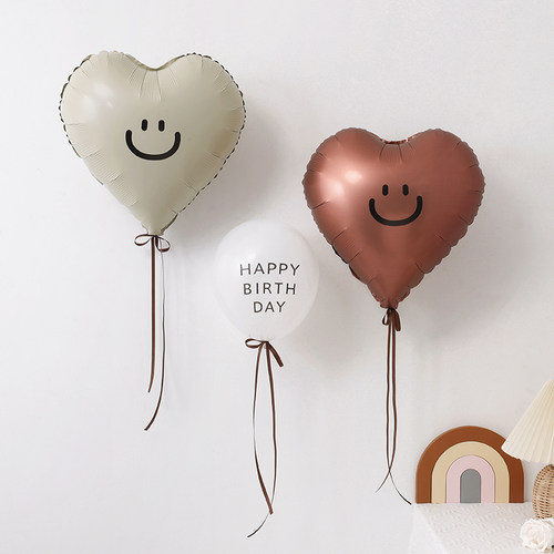 ns小红书笑脸爱心气球