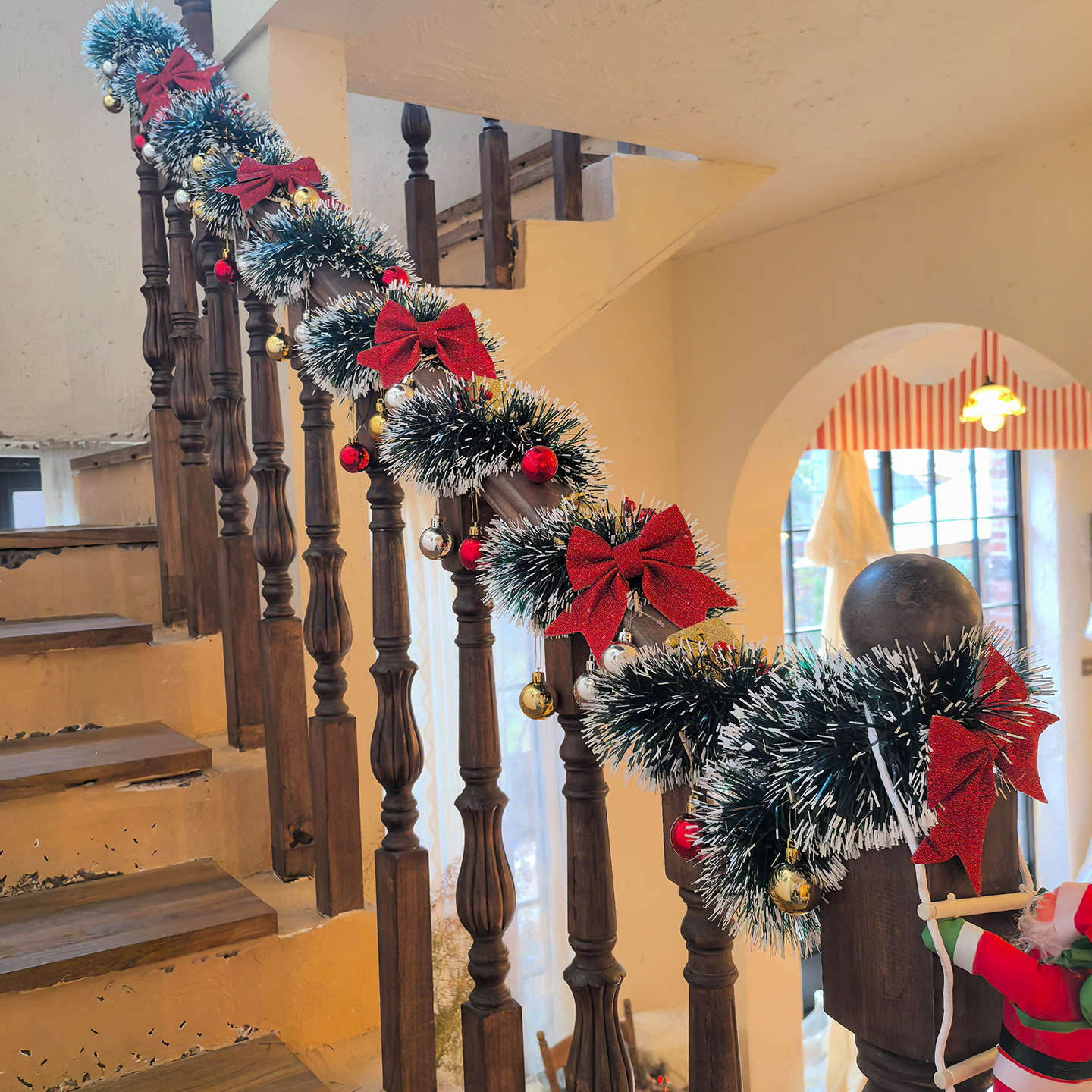 圣诞节楼梯扶手装饰毛条商场店铺挂饰高级感圣诞氛围装饰场景布置,节庆用品/礼品,圣诞装饰品,淘宝优惠券,粉丝福利购,淘宝优惠卷