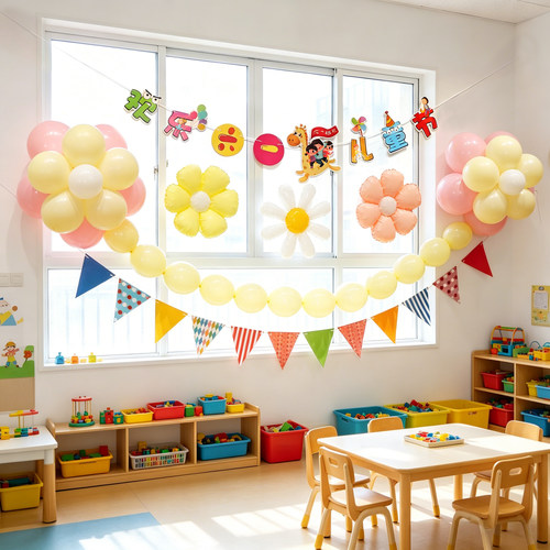 六一幼儿园教室拍照布置套装