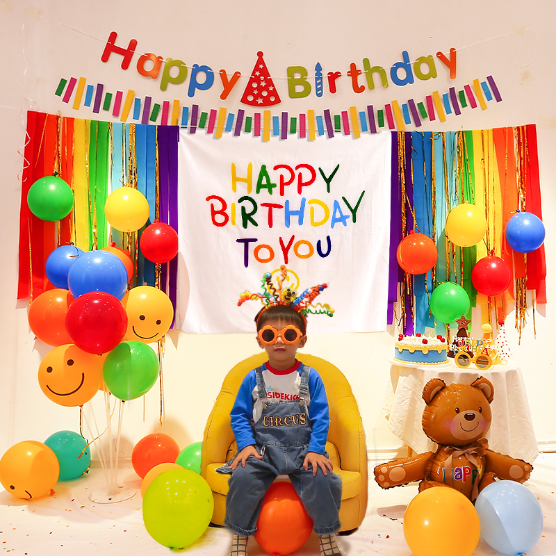 小红书同款ins宝宝女孩生日布置