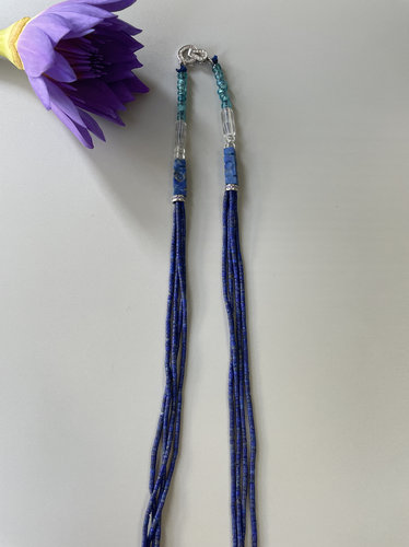 时之痕南红玛瑙项链手工串珠新中式民族风手饰复古青金多层