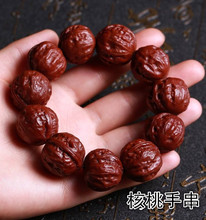 手串 门头沟天然野生小核桃手串京八棱矮桩磨盘大肚秋子核桃男士