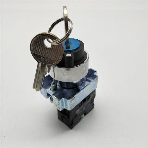 22MM孔径XB2-BG21 BG33钥匙两三档选择旋转换按钮开关ZB2-BE101C