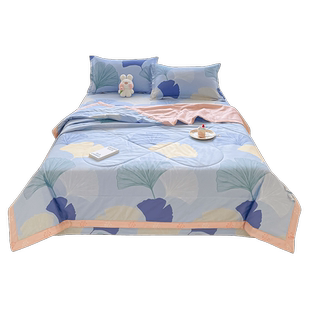 纯棉夏凉被空调被全棉可机洗夏季小被子单人太空薄被子2025新款