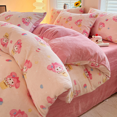 牛奶绒加厚被套宿舍单人双面加绒