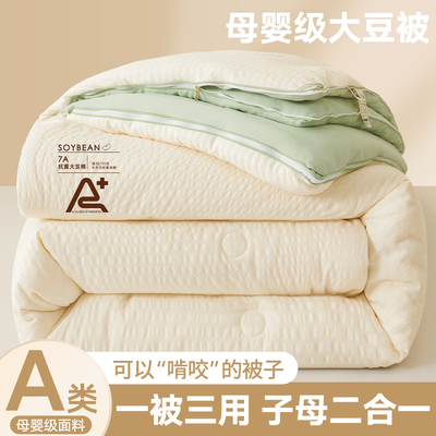 官方正品7A抗菌级大豆子母被