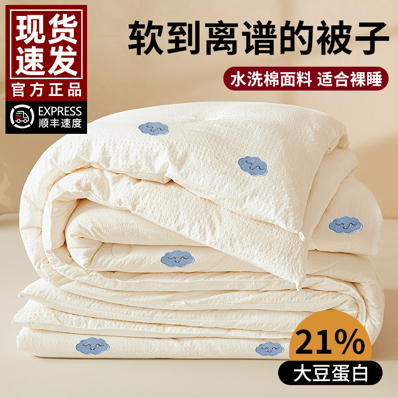 大豆纤维加厚保暖冬被