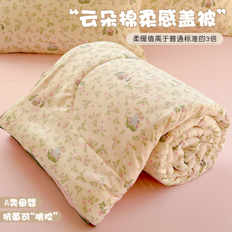 A类夏凉被皱皱纱被子被芯空调被春秋被可机洗夏薄被单人家用薄款