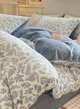 冬季牛奶绒被套单件150x200x230加绒加厚珊瑚绒被罩被单2025新款