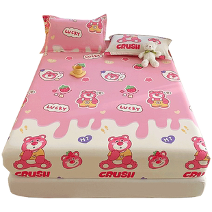 纯棉床笠单件100全棉席梦思床垫保护罩床罩儿童卡通床单人三件套