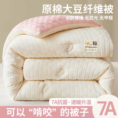 2025新款原棉提花大豆纤维被