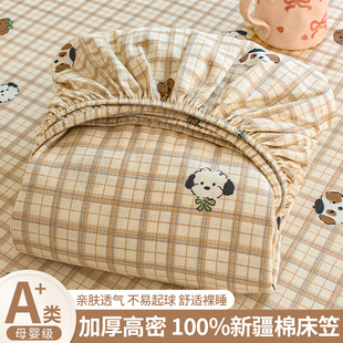 卡通新疆长绒棉a类床笠罩单件床罩100纯棉全棉学生床垫保护罩床套