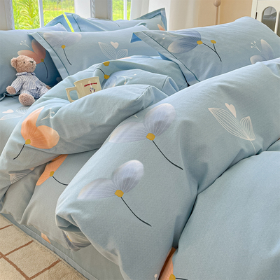 纯棉磨毛被套单件全棉单人被罩