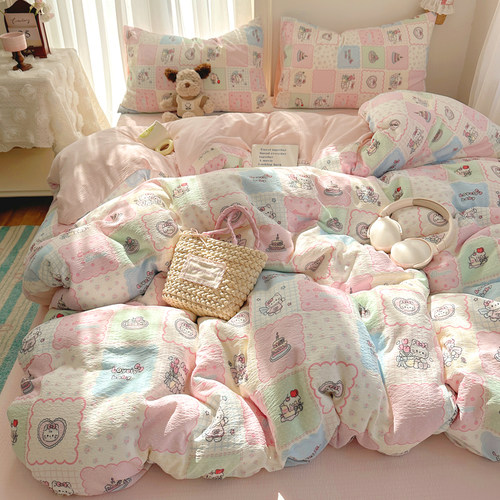 A类母婴级超柔亲肤双层纱四件套