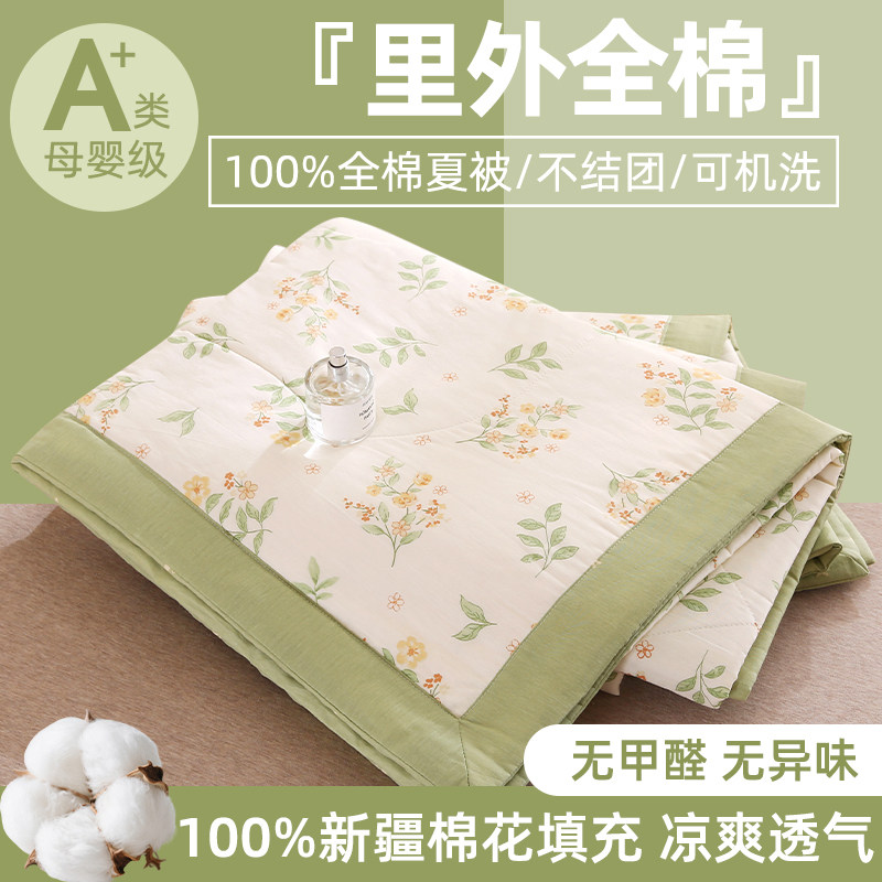 新疆纯棉花被夏被夏凉被全棉空调被春秋被夏季薄被芯被子四季通用