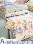 公主风洛丽塔双层纱夏凉被四件套可机洗夏天儿童单人薄夏被空调被
